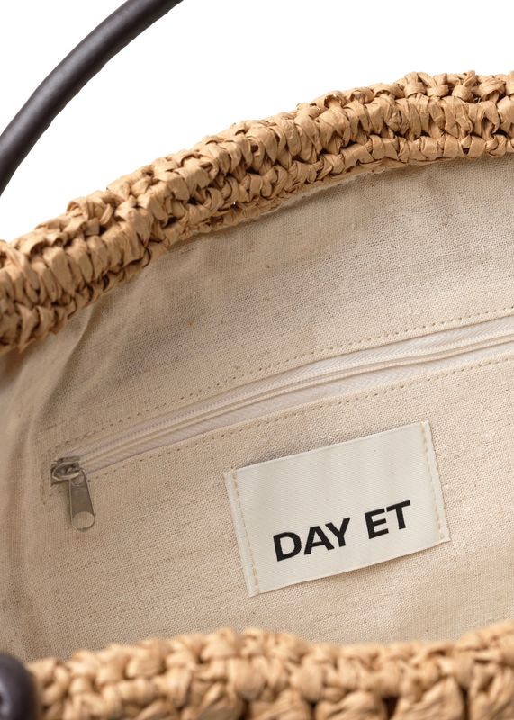 DAY ET -  Small Creased Straw Bag Starfish Beige 3262475751