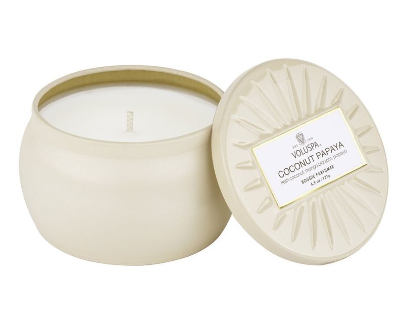 VOLUSPA - Papaya Coconut Mini Tin Duftlys