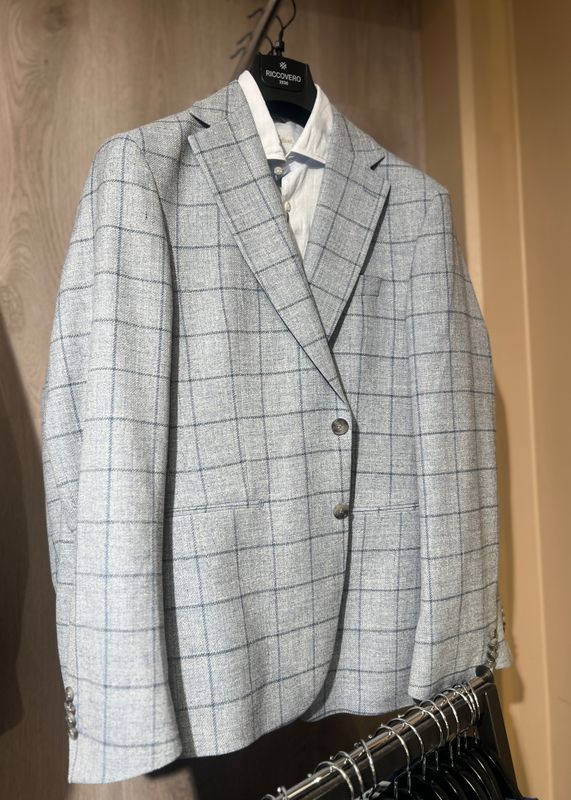 RICCOVERO - M Bern Blazer Light Bluegrey Check 151