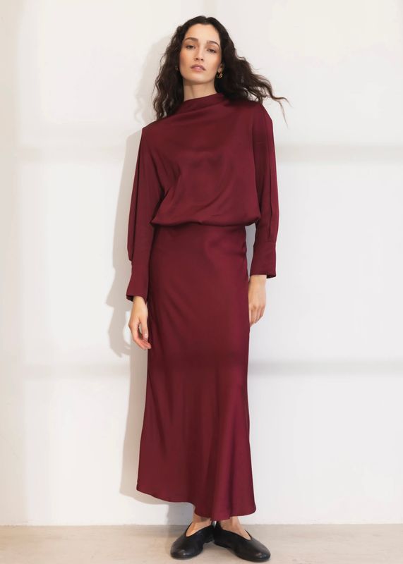 CAMILLA PIHL - Lune Skjørt Dark Red
