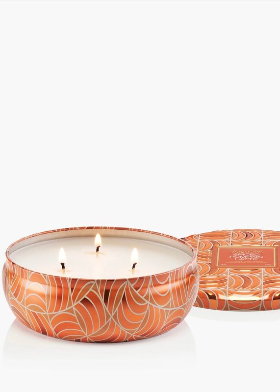 VOLUSPA - Spiced Pumpkin Latte 3 wick Tin Duftlys