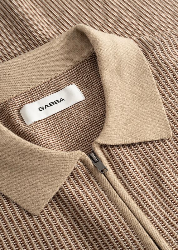 GABBA - Oswald Retro SS Polostrikk Walnut