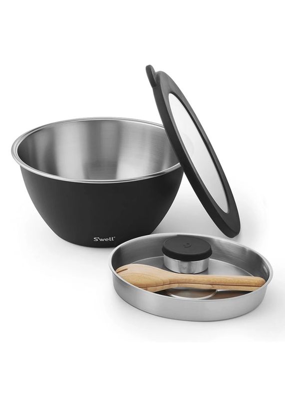S´WELL - Salad Bowl Kit XL Teakwood 184 oz / 5,4L