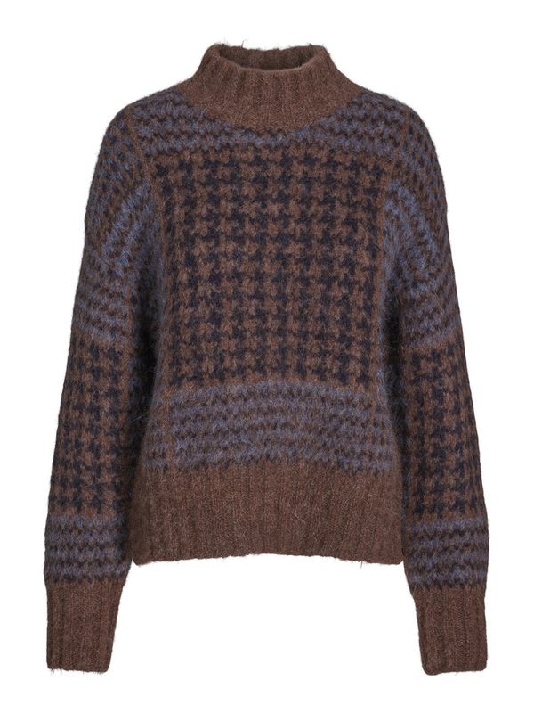RICCOVERO - W Echo Glencheck Genser Brown A605-759