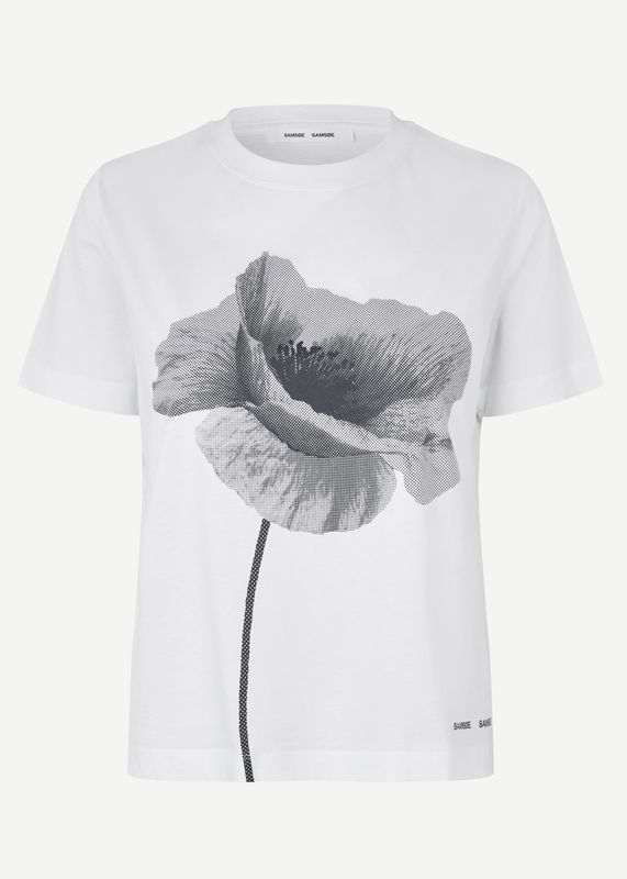 SAMSØE SAMSØE - W Sacamino SS T-skjorte 15276 White Poppy