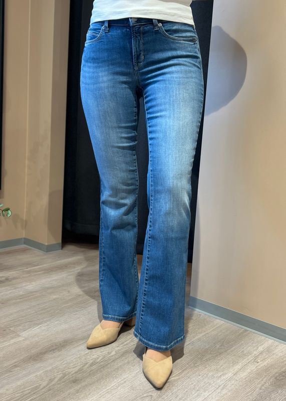 CAMBIO - Paris Flared Jeans Medium Contrast Splinted 9128 0012-99-5102