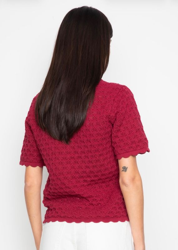 CAMILLA PIHL - Gwen Knit T-skjorte Berry