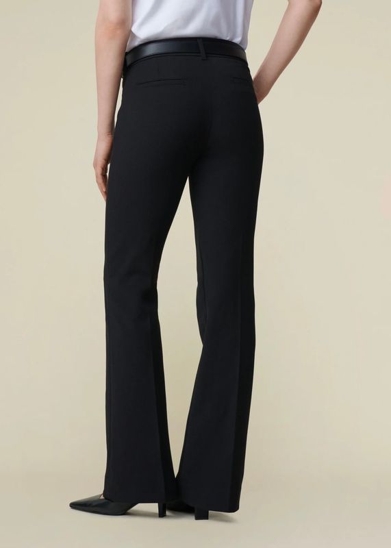 LOIS - Silvia Suple Dressbukse High Rise Flare 2565-5976 Roble Wool Black 