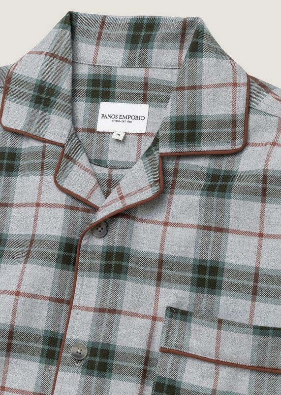 PANOS EMPORIO - M Pyjamas Sett Grey Tartan Check