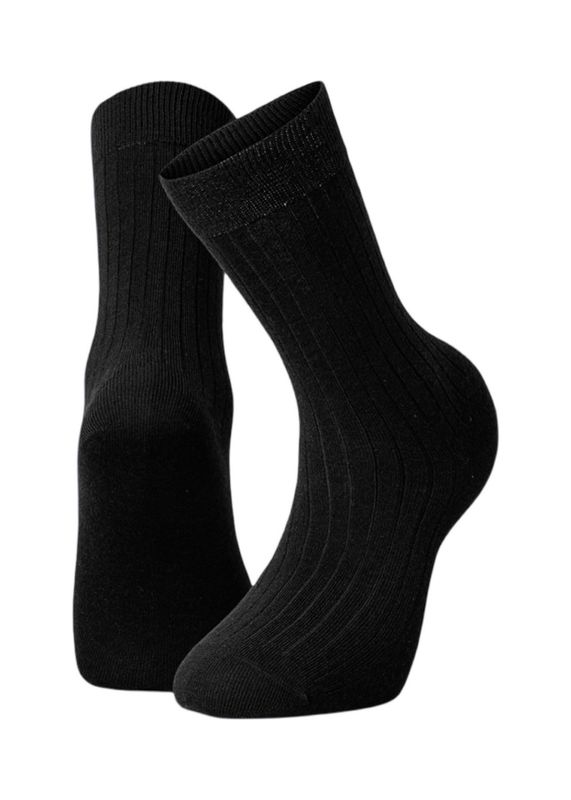 PANOS EMPORIO - W Tess 2PK Black Premium Mercerized Wool Rib