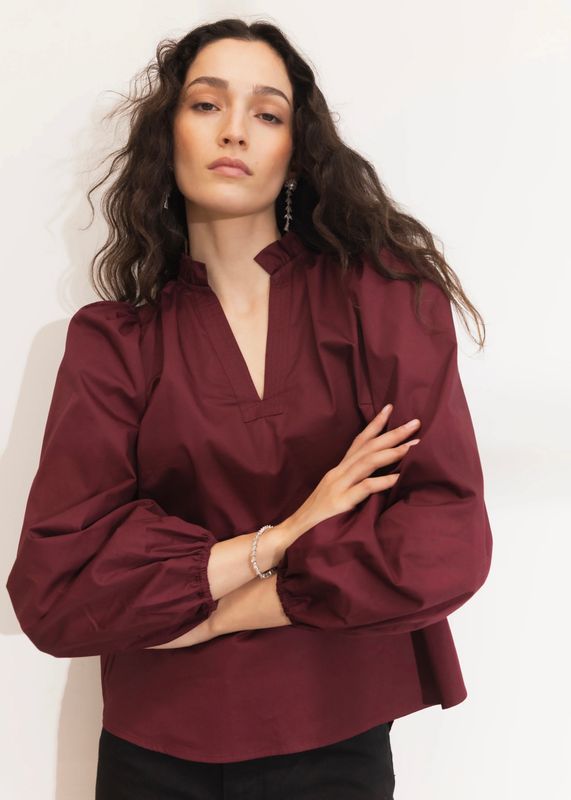 CAMILLA PIHL - Infinity Bluse Dark Red 