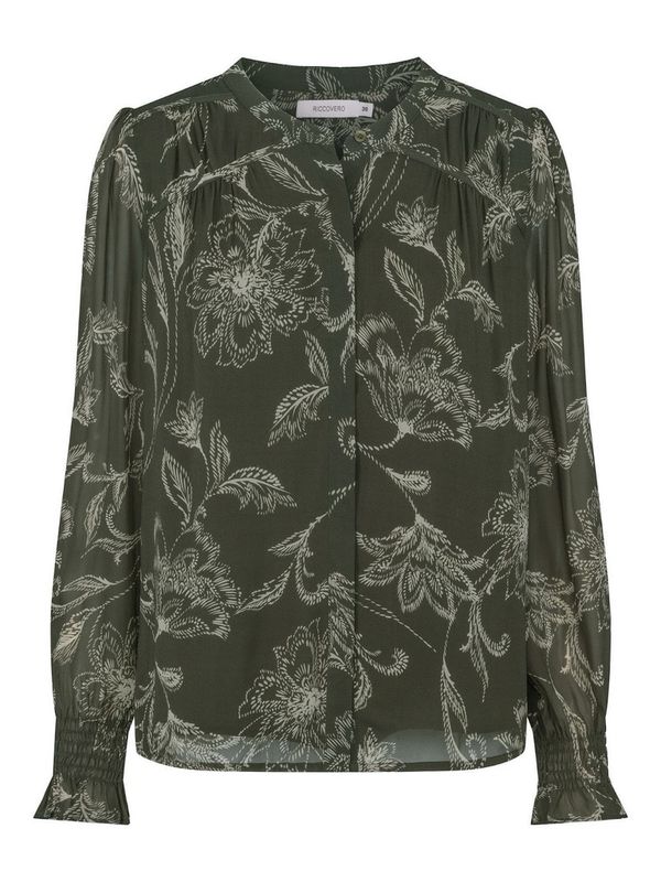 RICCOVERO - W Yule Bluse Green w cream A527-671