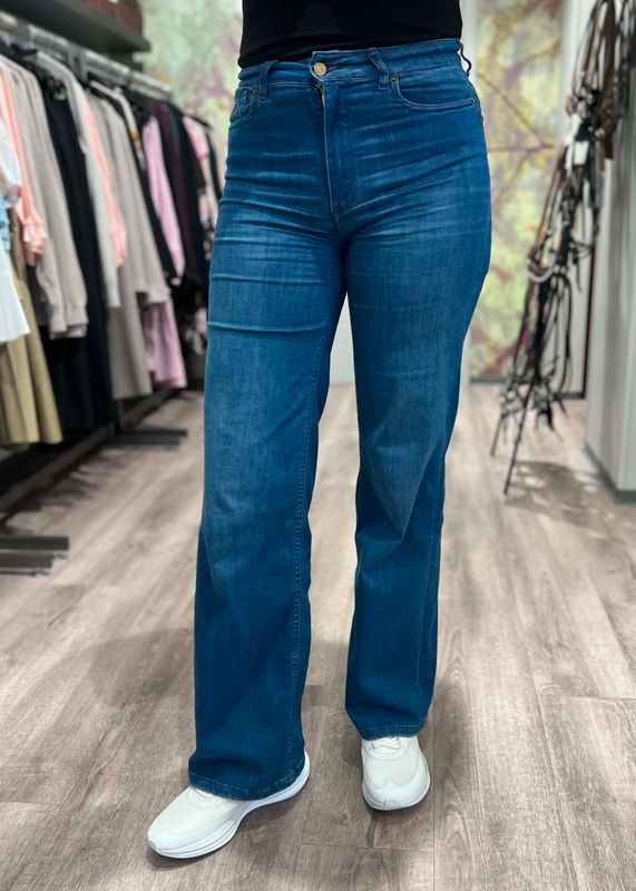 LOIS - Palazzo Jeans 5450 Leia Teal / Teal Stone 