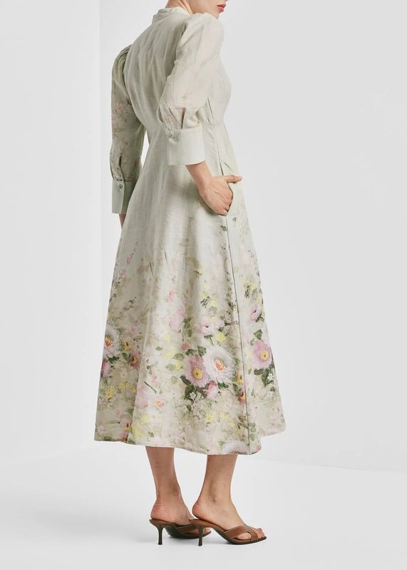 BYTIMO - Linen Button Down Midikjole Harmony 2620582 613