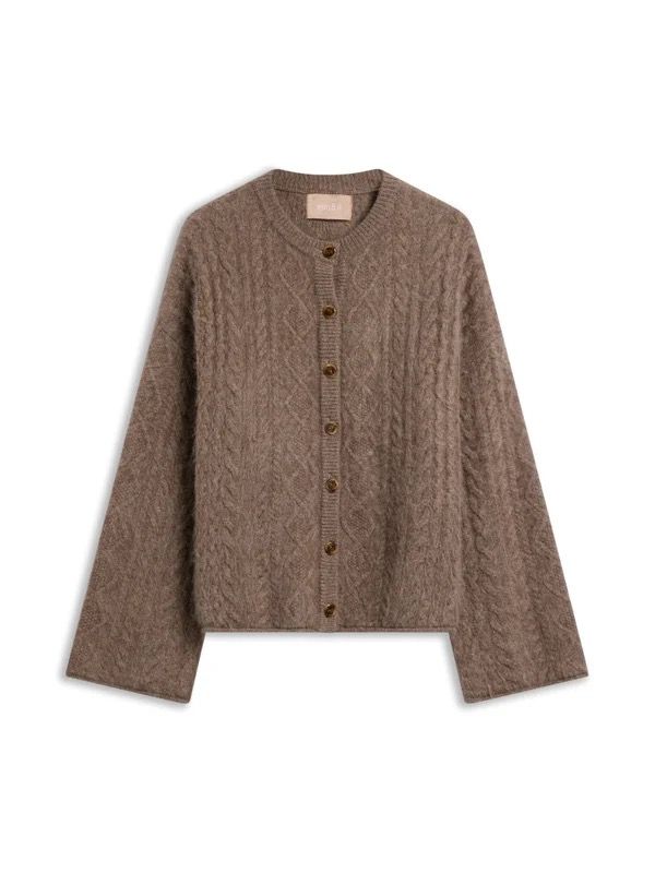 ELLA&IL - Ylva Brushed Chunky Cardigan Light Brown