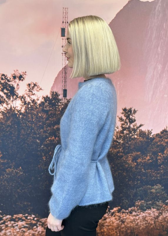 ELLA&IL - Fredrikke Chunky Cardigan Denim Blue