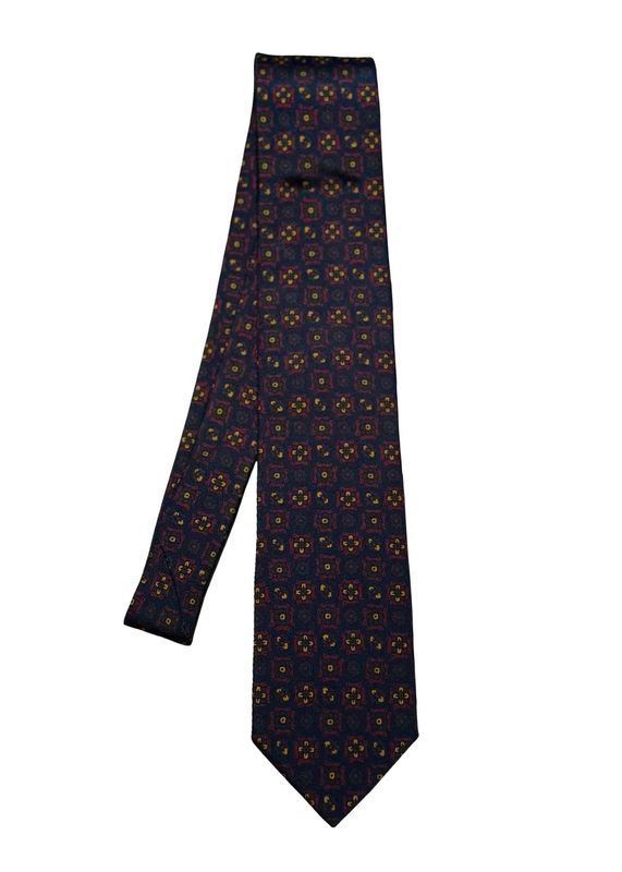 STENSTRÖMS - Slips Navy Pattern Silk 913454 181