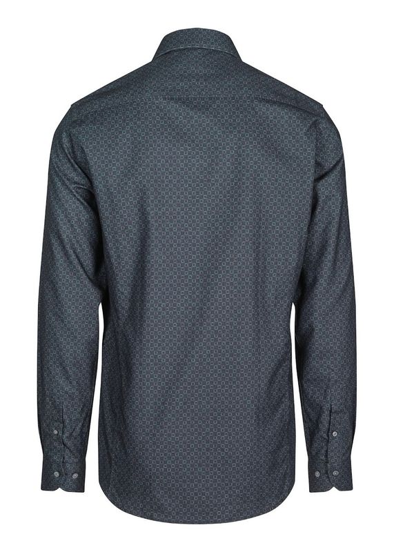 RICCOVERO - M Leo Tailor Fit Skjorte Green Pattern 5309-697