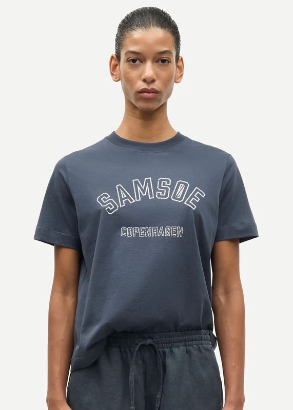SAMSØE SAMSØE - W Sacamino SS T-skjorte 15276 Ombre Blue Logo