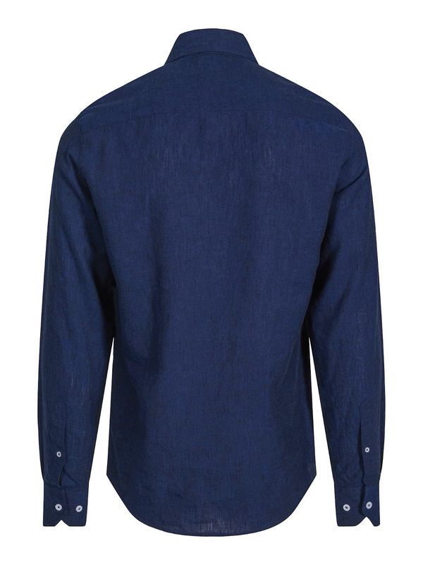 RICCOVERO - M Carlo Linskjorte Tailor Fit Navy 590