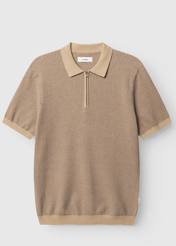 GABBA - Oswald Retro SS Polostrikk Walnut