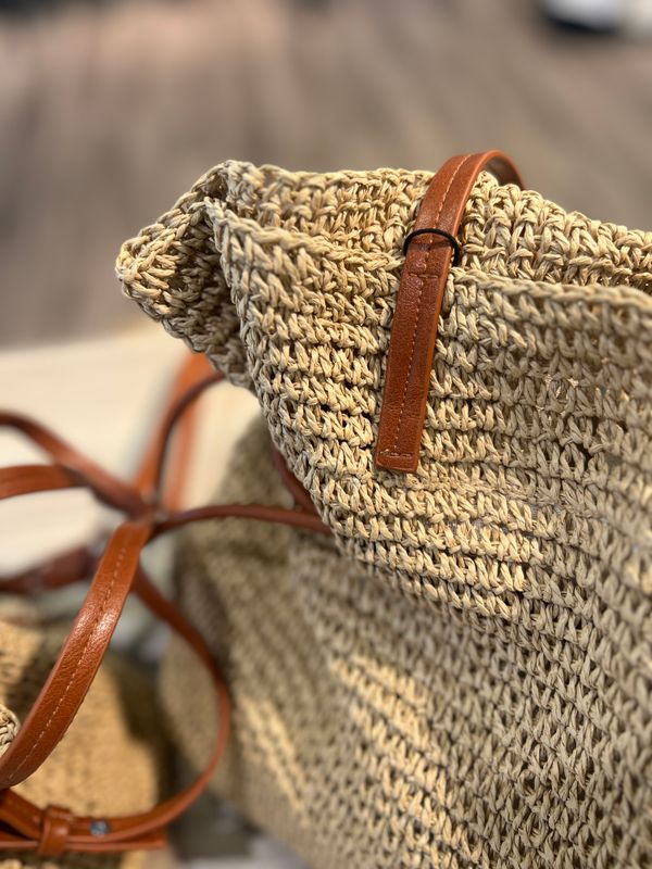 DAY ET - Medium Natural Straw Shoulder Bag Starfish Beige 3262475553