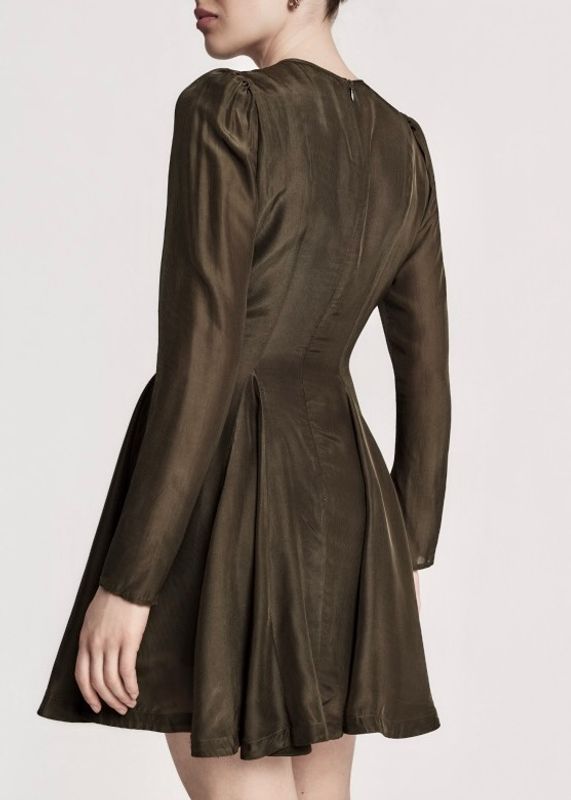 BYTIMO - Organza Fitted Minikjole Forest 2710610-056