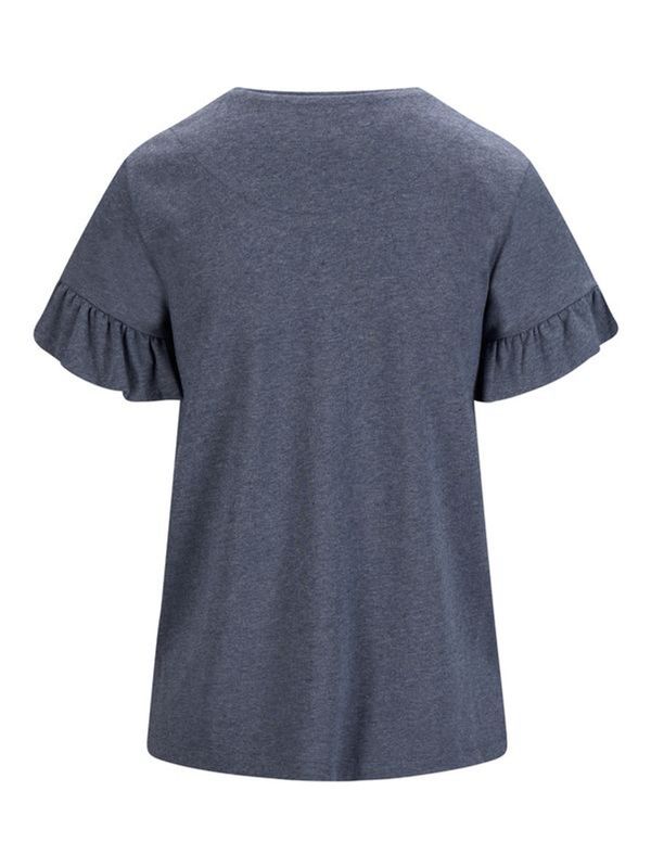 ELLA&IL - Lara Cotton Blend T-skjorte Denim Blue