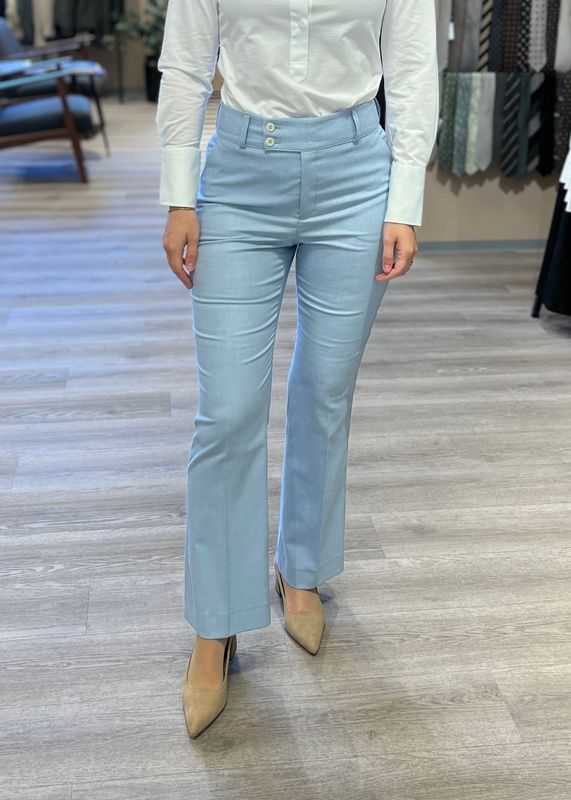 RICCOVERO - High Waist Dressbukse Light Blue Denim 510
