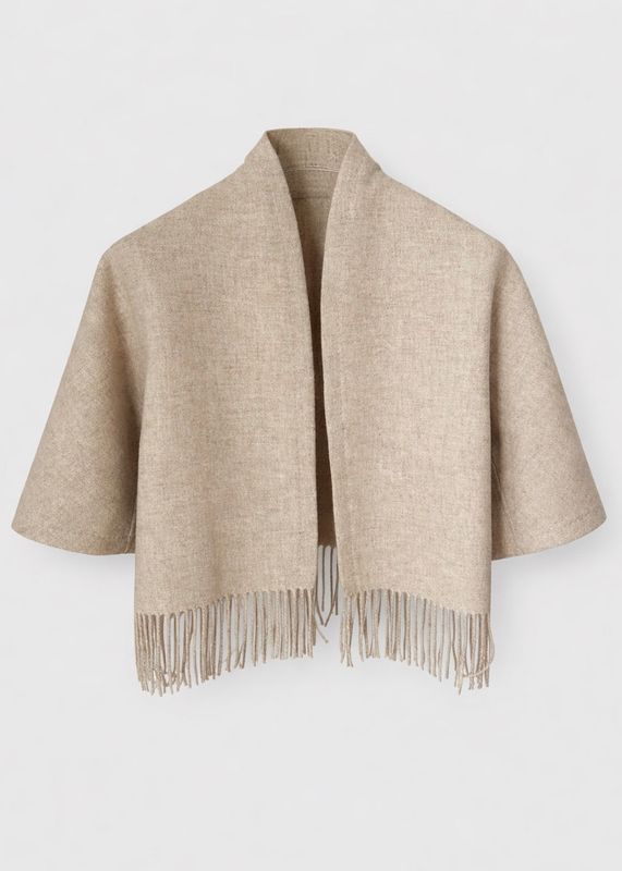 AKS LABEL - Keyla Lambswool Jakke Lt. Sand