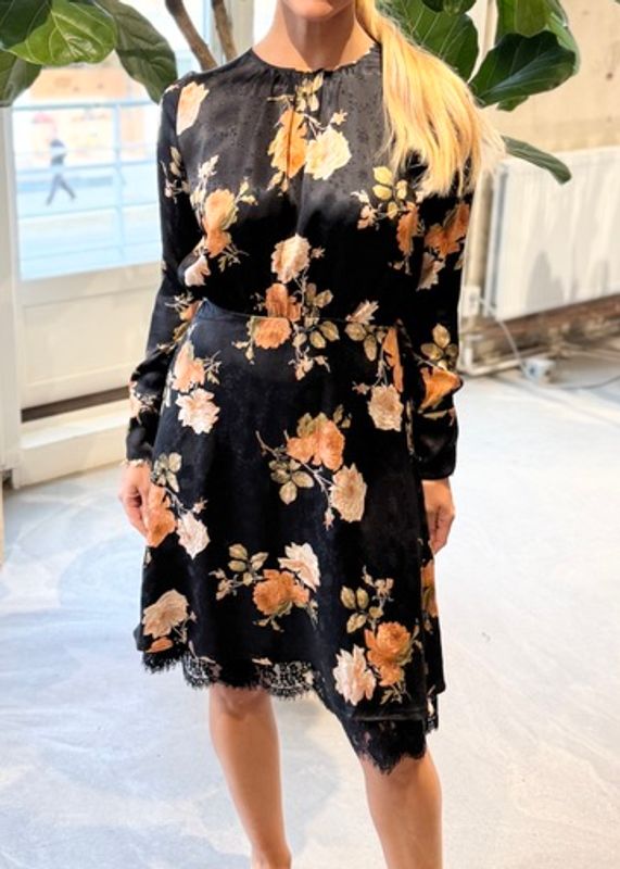BYTIMO - Jacquard Minikjole Midnight Roses 2710507-110