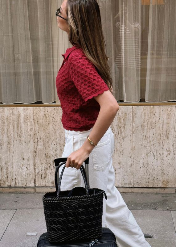 CAMILLA PIHL - Gwen Knit T-skjorte Berry