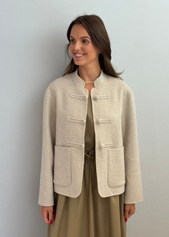 CHRISTIAN AKS - Phoebe Wool Jakke Wheat