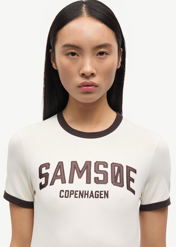 SAMSØE SAMSØE - W Sabond SS T-skjorte 15318 Egret